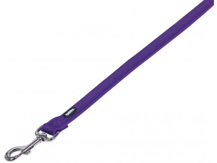 Nylonové vodítko s neoprénovou podšívkou s dĺžkou 120cm Nobby Classic Preno M-L v fialovej farbe