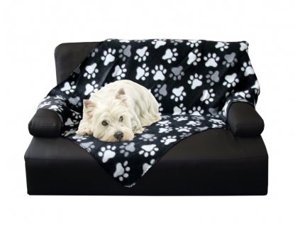 Kvalitná deka pre psov vyrobená z kvalitného flísu Nobby Pippa 150x100cm v čiernej farbe