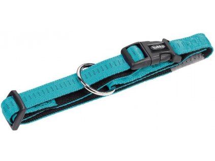 Nylonový obojok pre psa pre obvod krku 20-30cm Nobby Soft Grip XS v tyrkysovej farbe