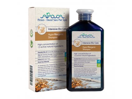 Bylinný šampón pre psov aj mačky s citlivou pokožkou Arava Hypo-Allergenic Shampoo 400ml