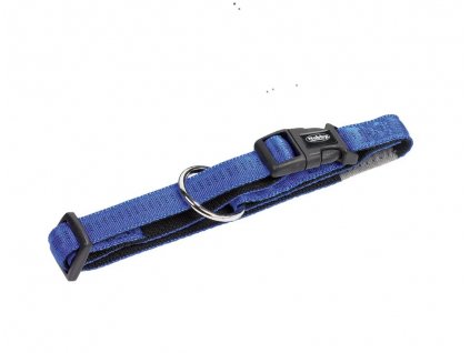 Nylonový obojok pre psa pre obvod krku 50-65cm Nobby Soft Grip L-XL v modrej farbe