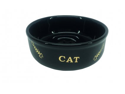Keramická miska pre mačky s zlatým motívom Nobby Golden Cat 250ml