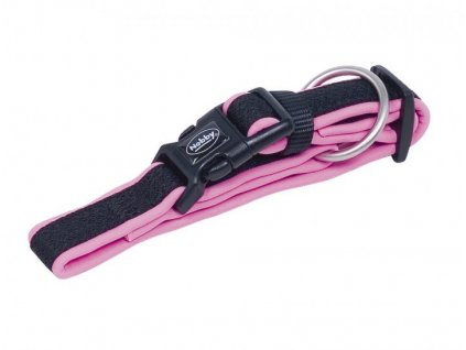 Neoprénový obojok pre psa Nobby pre obvod krku 50-65cm Mesh Preno L-XL v ružovej farbe