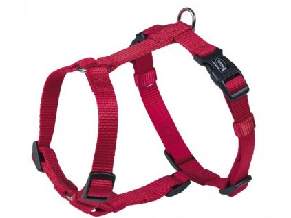 Jednovrstvový nylonový postroj pre psa s nastaviteľnou veľkosťou Nobby Classic XS-S v červenej farbe