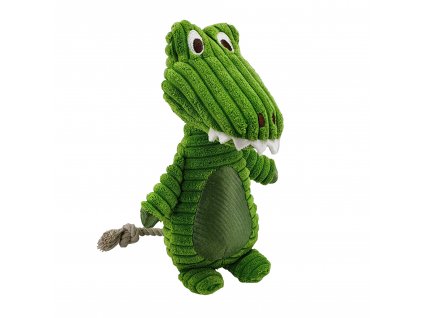 Kvalitná plyšová hračka pre psy s pískatkom a lanovým chvostom Nobby krokodíl 28cm