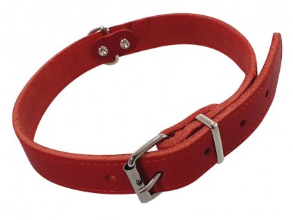 Štýlový obojok pre psov zo šitej hovädzej kože vo vintage vzhľade Nobby Tabil L-XL červený