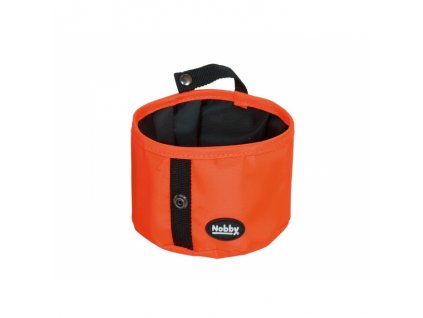 Nylonová cestovná miska pre psov Nobby Rio s objemom 500ml vo farbe - oranžová