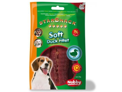 Extra mäkká pochúťka pre psov s kačacím mäsom Nobby StarSnack Soft Duck Fillet 70g