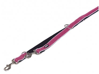 Tréningové reflexné vodítko pre psov Nobby Cayo XS-S v ružovej farbe a dĺžkou 2m