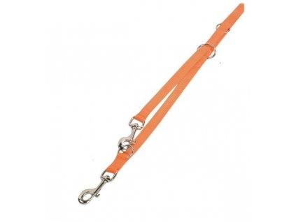 Vodítko pre psy s možnosťou prepnutia na 3 rôzne dĺžky z nylonu Nobby Classic S 2m oranžová