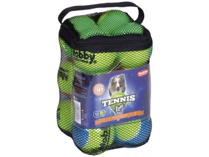 Hračka pre stredných psov tennisová lopta s povrchom šetrným pre zuby bez pískatka od Nobby M 12ks