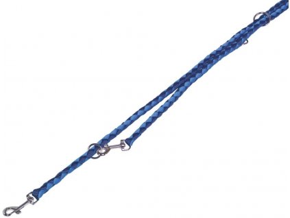 Nastaviteľné pletené nylonové vodítko pre silných psov Nobby Corda S-M 200cm modrá