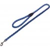 Krátke pletené nylonové vodítko pre silných psov Nobby Corda L-XL 100cm modrá