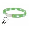Svietiaci obojok pre psy s LED nabíjaním pre lepšiu viditeľnosť Nobby Visible S zelený