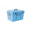Plastový prepravný box pre malé psy a mačky s horným otváraním Nobby Pet Caddy II v modrej farbe