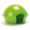 Plastový domček pre malé hlodavce od firmy Savic v modrej alebo zelenej farbe o veľkosti 15x12x11cm