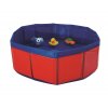 Zábavná hračka pre mačky bazén s hračkami vo vnútri Nobby Ø30x11cm červená/modrá