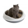 Štýlová toaleta s moderným designom Savic Figaro pre veľké mačky s rozmerom 55x48,5x15,5cm sivá