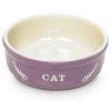 Kvalitná ťažká miska pre mačky na vodu a krmivo s priemerom 13,5cm a objemom 240ml Nobby Cat fialová