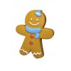 Vianočná hračka pre psy s pískatkom z latexu Nobby Gingerbread Man modrá dĺžke 20cm