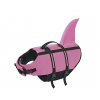 Plávacia vesta pre psy s dĺžkou chrbtu do 30 cm Nobby Sharki S ružová