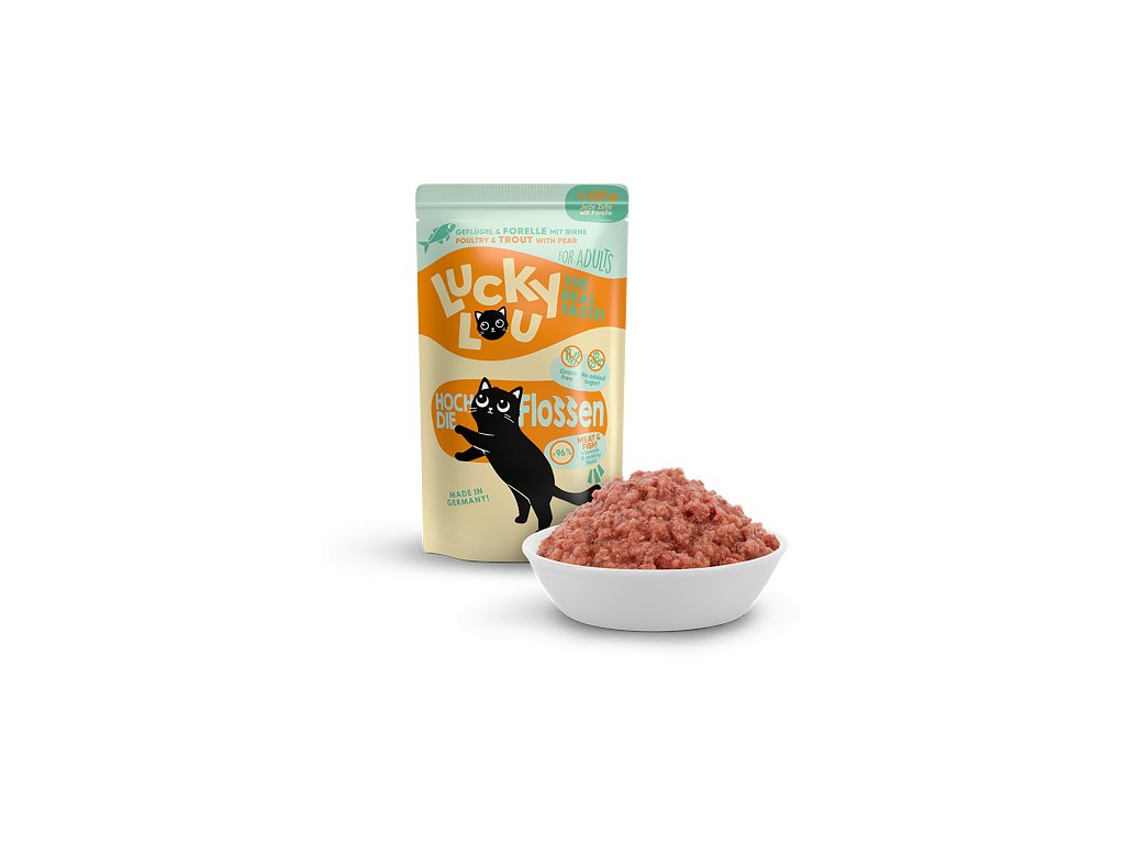 Lucky Lou Lifestage Adult s drůbežím masem a pstruhem 125 g