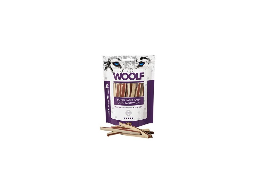 WOOLF pochoutka Soft Lamb and Cod Sandwich 100g