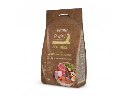 fitmin dog purity rice semimoist rabbit lamb 4 kg h L