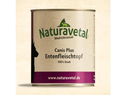 Naturavetal Canis Plus konzerva Kachní maso 800g