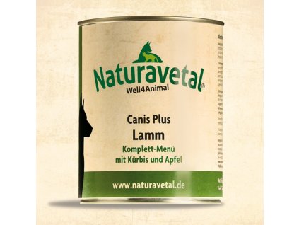 Naturavetal Canis Plus konzerva Jehněčí maso s dýní a jablkem 800g