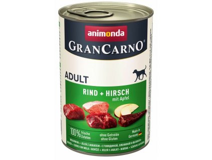 GRANCARNO Adult konzerva jelení maso a jablka 400g