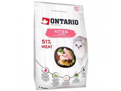 ONTARIO Kitten Chicken pro koťata kuřecí 0,4kg