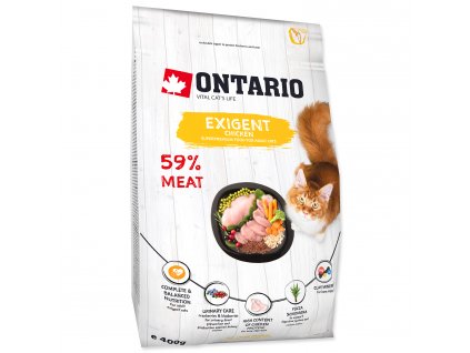 ONTARIO Cat Exigent pro vybíravé kočky 0,4kg