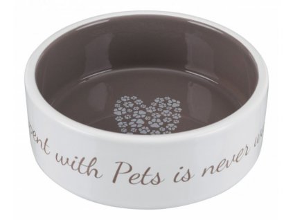 Pet´s home keramická miska 0,3l/12 cm krémovo/hnědošedá