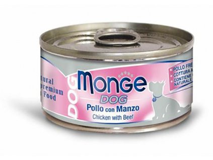 MONGE DOG NATURAL kuřecí maso s hovězím pro psy 95 g