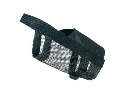 Náhubek nylonový se síťkou, polyester, černý L (zl.retrívr)