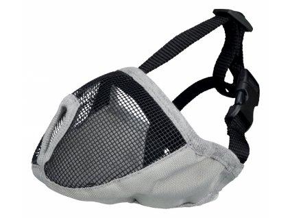 --Náhubek pro krátkonosá plemena, polyester S-M 24 cm šedý