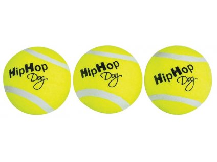 baleni tenisovy micek piskaci 5 cm hiphop dog 3 ks v bal