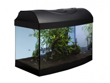 Akvarijní set 40litrů černý oblý 40x25x25cm