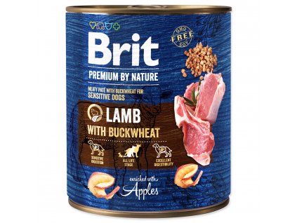 BRIT Premium by Nature paté jehněčí s pohankou 800g