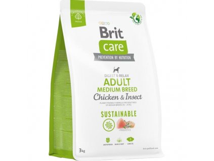 Brit Care Dog Sustainable Adult Medium Breed Chicken & Insect 3kg