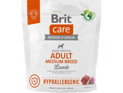 Brit Care Dog Hypoallergenic Adult Medium Breed Lamb 1kg