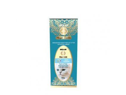 AQUA Magic Zeolite BABY POWDER - granulovaný deodorant pro kočičí WC, 500 g