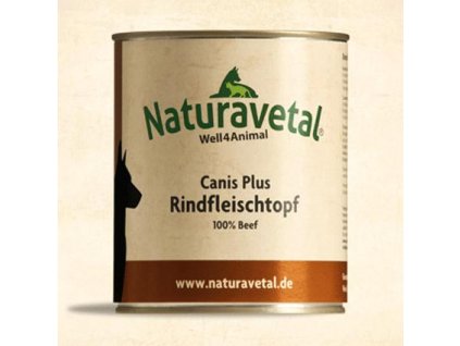 Naturavetal Canis Plus konzerva Hovězí maso 800g