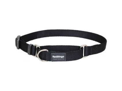 Obojek polostahovací Red Dingo 20 mm x 33-50 cm - Jednobarevný - Černá