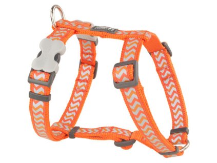 Postroj Red Dingo 15 mm x 36-54 cm - Ziggy Rfx - Oranžová