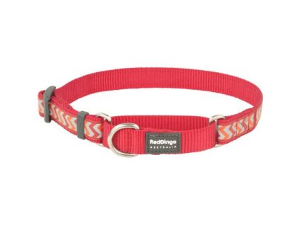 Obojek polostahovací Red Dingo 20 mm x 33-50 cm - Ziggy Rfx - Červená