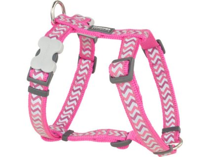 Postroj Red Dingo 25 mm x 71-113 cm- Ziggy Rfx- TmavěRůžová