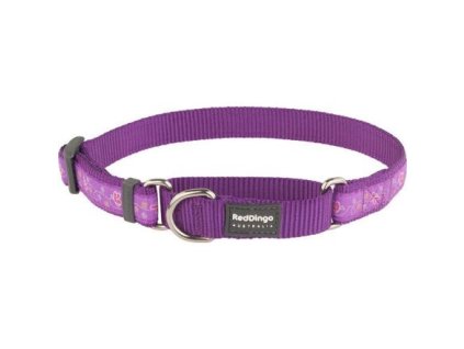 Obojek polostahovací. Red Dingo 15 mm x 26-40 cm - Butterfly Purple