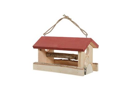 Budka krmítko HUT dřevěná XL červená Zolux